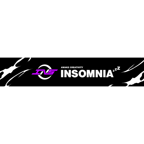 INSOMNIA マフラータオル Black